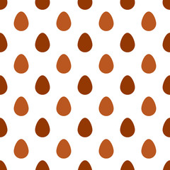Elegant easter eggs seamless pattern on white background