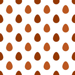 Elegant easter eggs seamless pattern on white background