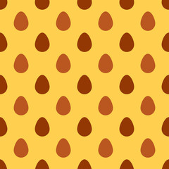 Elegant easter eggs seamless pattern on creamy background