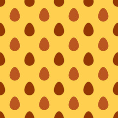 Elegant easter eggs seamless pattern on creamy background