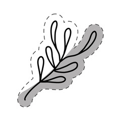 branch tree plant monochrome vector illustration eps 10