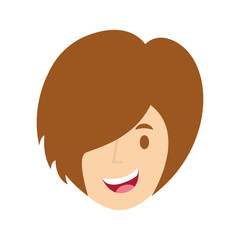 cute woman avatar character vector illustration design