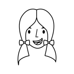 cute woman avatar character vector illustration design