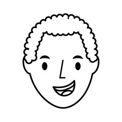young man avatar character vector illustration design