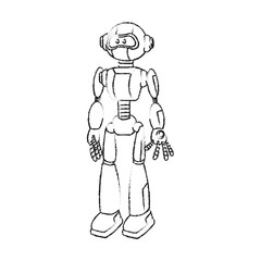 robot technology icon image vector illustration design 