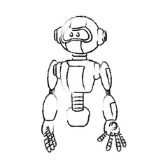 robot technology icon image vector illustration design 