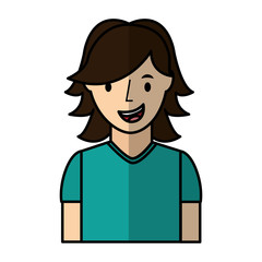 Obraz premium young man avatar character vector illustration design