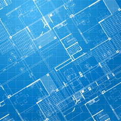 Urban Blueprint. Architectural background. Part of architectural project, architectural plan, technical project, drawing technical letters, design on paper, construction plan