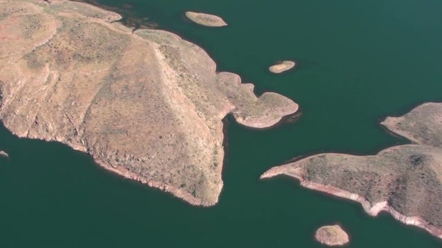 Scenic flight over the lake argyle in australia
