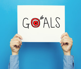 Fototapeta premium Goals text on a white poster