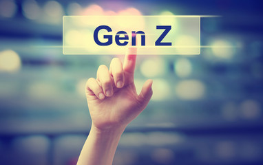 Gen Z concept with hand