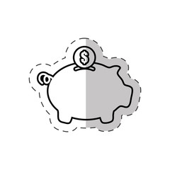piggy money saving bank vector illustration eps 10