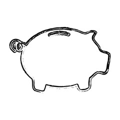 skech piggy bank money vector illustration eps 10