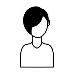 cute woman avatar character vector illustration design