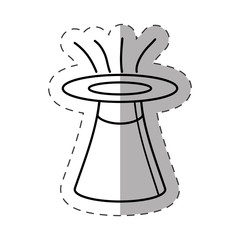 hat magician object cut line vector illustration eps 10