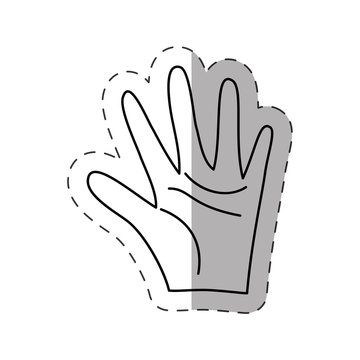 magician glove cut line vector illustration eps 10