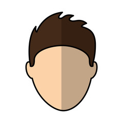 young man avatar character vector illustration design