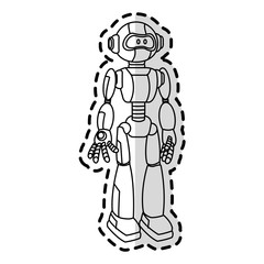 robot technology icon image vector illustration design 