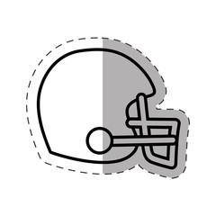 helmet american football cut line vector illustration eps 10
