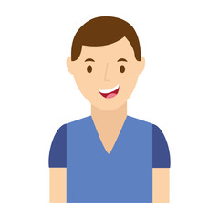 young man avatar character vector illustration design
