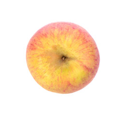Apple isolate on white background, top view