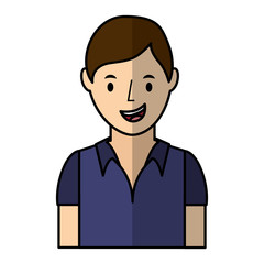 young man avatar character vector illustration design