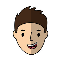 young man avatar character vector illustration design