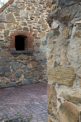 old brick buildings