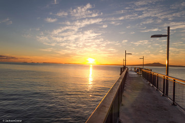 Obraz premium Sunrise and sunsets