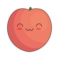 kawaii pomegranate fruit icon vector illustration eps 10
