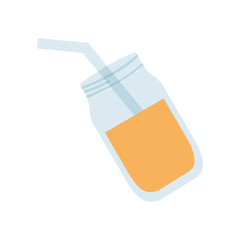 glass jar beverage refreshment vector illustration eps 10