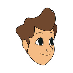 face of handsome young man icon image vector illustration design 