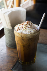 Iced Coffee With Whipped Cream On Top