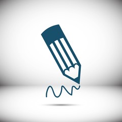 pencil icon stock vector illustration flat design