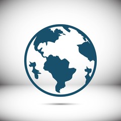 Naklejka premium Earth icon stock vector illustration flat design
