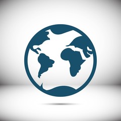 Earth icon stock vector illustration flat design