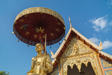 Wat Phra Singh Woramahaviharn temple in Chiang Mai, Thailand