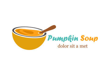 Template logo for pumpkin soup