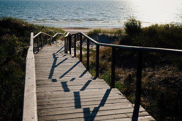 Obraz premium The stairs to the beach