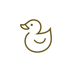 Web line icon. Rubber duck
