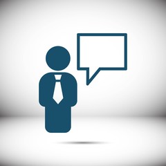 speaking of people, the chat icon stock vector illustration