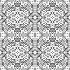 Fantasy decorative ornamental seamless pattern