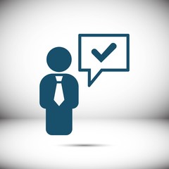 Speech Bubbles Icon. Chat pictogram icon stock vector illustration