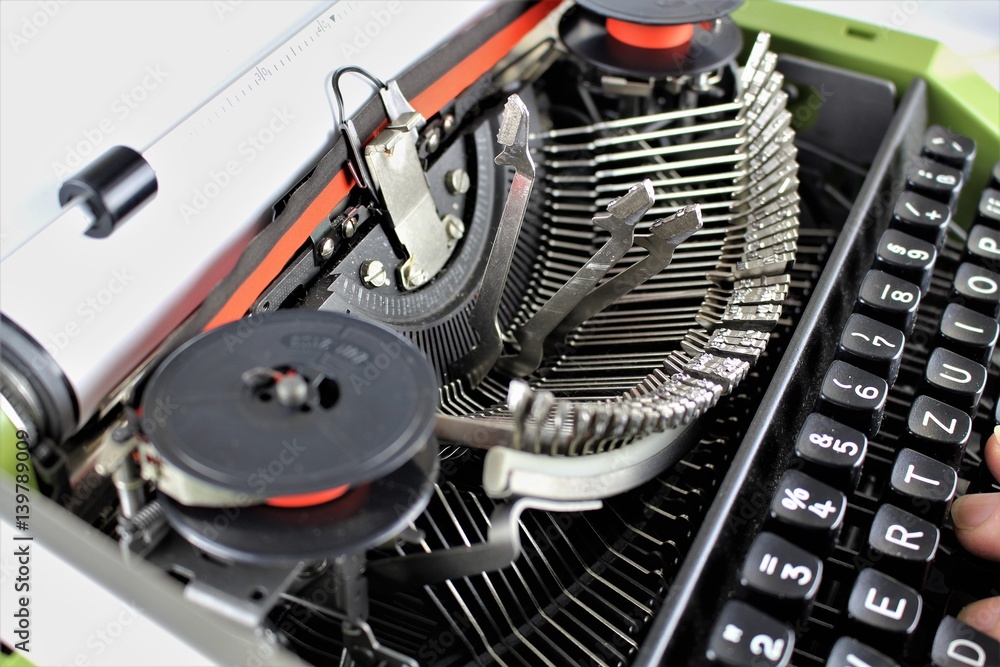 Poster an image of a typewriter