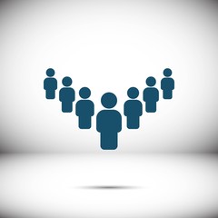 people with the leader icon stock vector illustration flat design