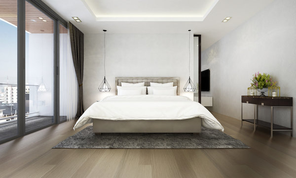 The interior design of luxury bedroom 