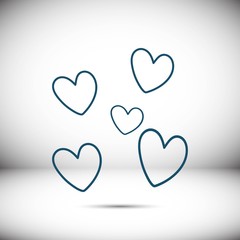 heart icon stock vector illustration flat design