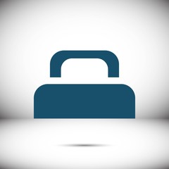 bed icon stock vector illustration flat design