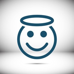 angel smile icon stock vector illustration flat design