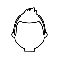head man male thin line vector illustration eps 10